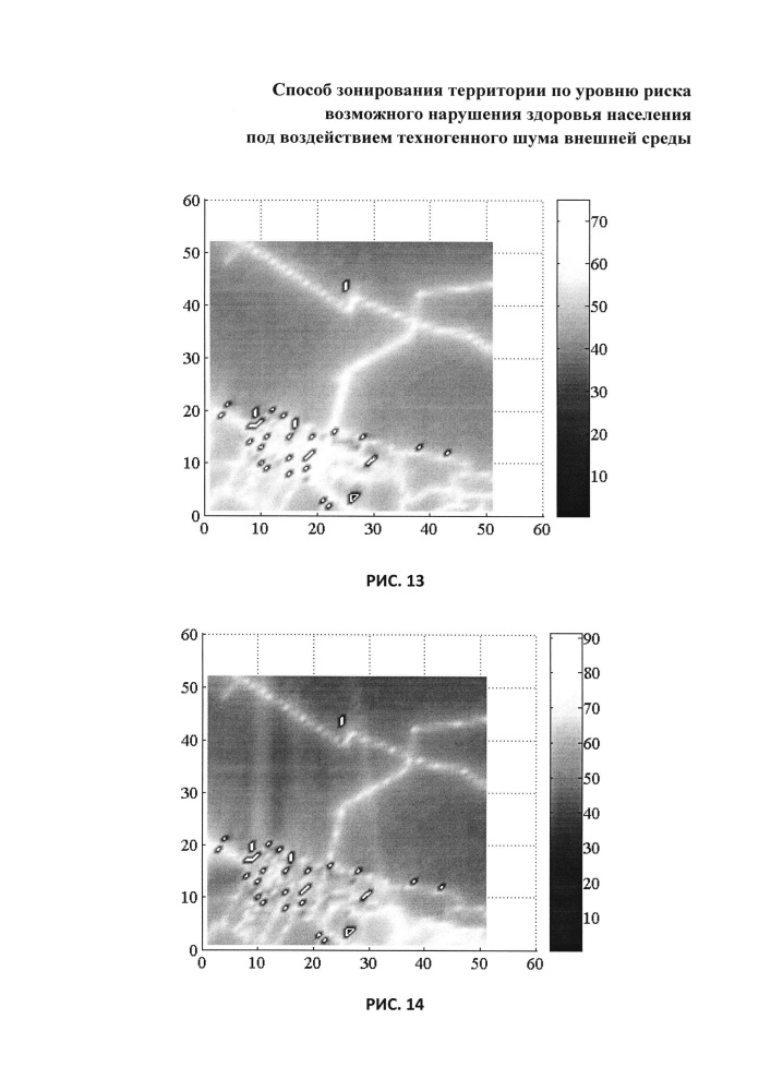 Способ зонирования территории по уровню риска возможного нарушения здоровья населения под воздействием техногенного шума внешней среды (патент 2613605)