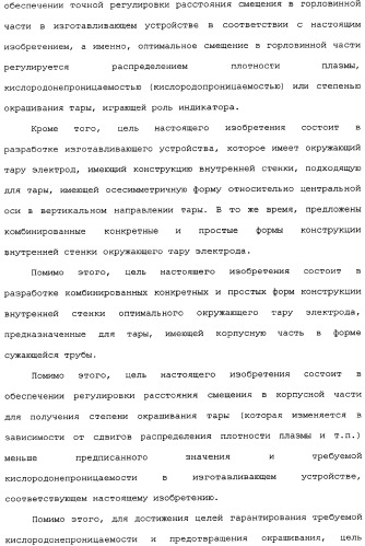 Пластмассовая тара, покрытая алмазоподобной углеродной пленкой, устройство для изготовления такой тары и способ изготовления такой тары (патент 2336365)