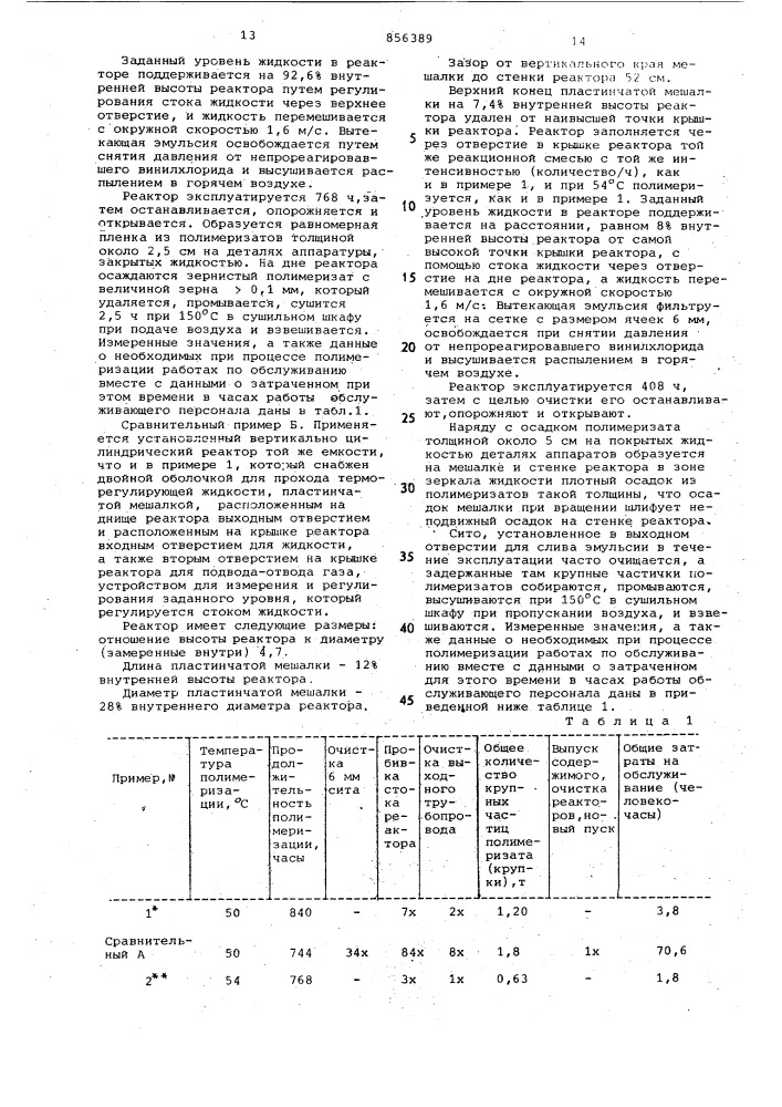 Способ получения винилхлоридных полимеров и устройство для его осуществления (патент 856389)