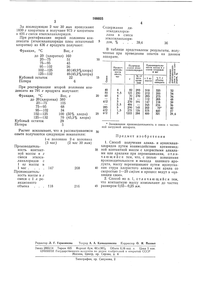 Способ получения алкил- и арилсиланхлоридов (патент 166025)