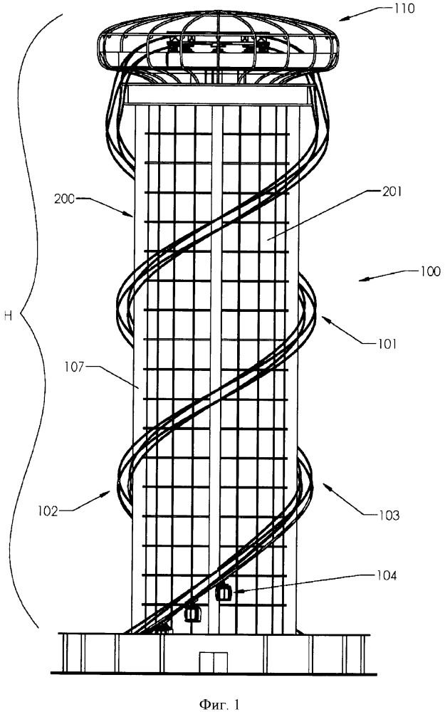 Башня-автодром (патент 2607972)