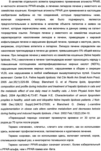 Применение агониста рецептора, активируемого пероксисомным пролифератором, для увеличения концентрации сывороточной глюкозы у жвачного животного (патент 2342130)