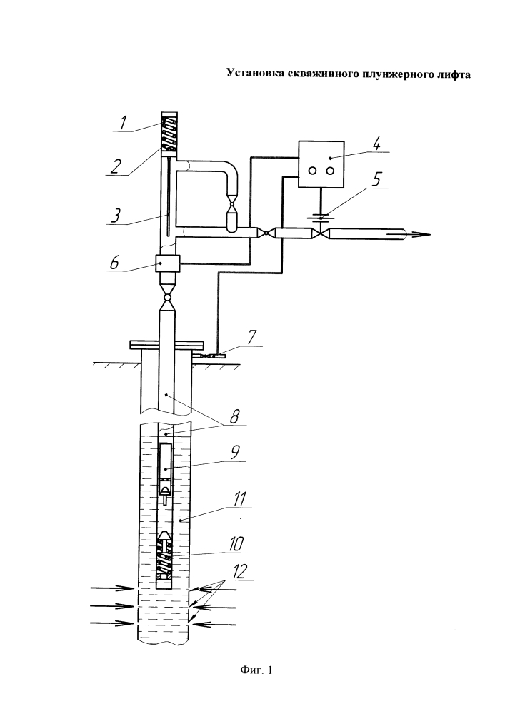 Установка скважинного плунжерного лифта (патент 2630512)