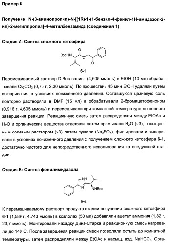 N-(1-(1-бензил-4-фенил-1н-имидазол-2-ил)-2,2-диметилпропил)бензамидные производные и родственные соединения в качестве ингибиторов кинезинового белка веретена (ksp) для лечения рака (патент 2427572)