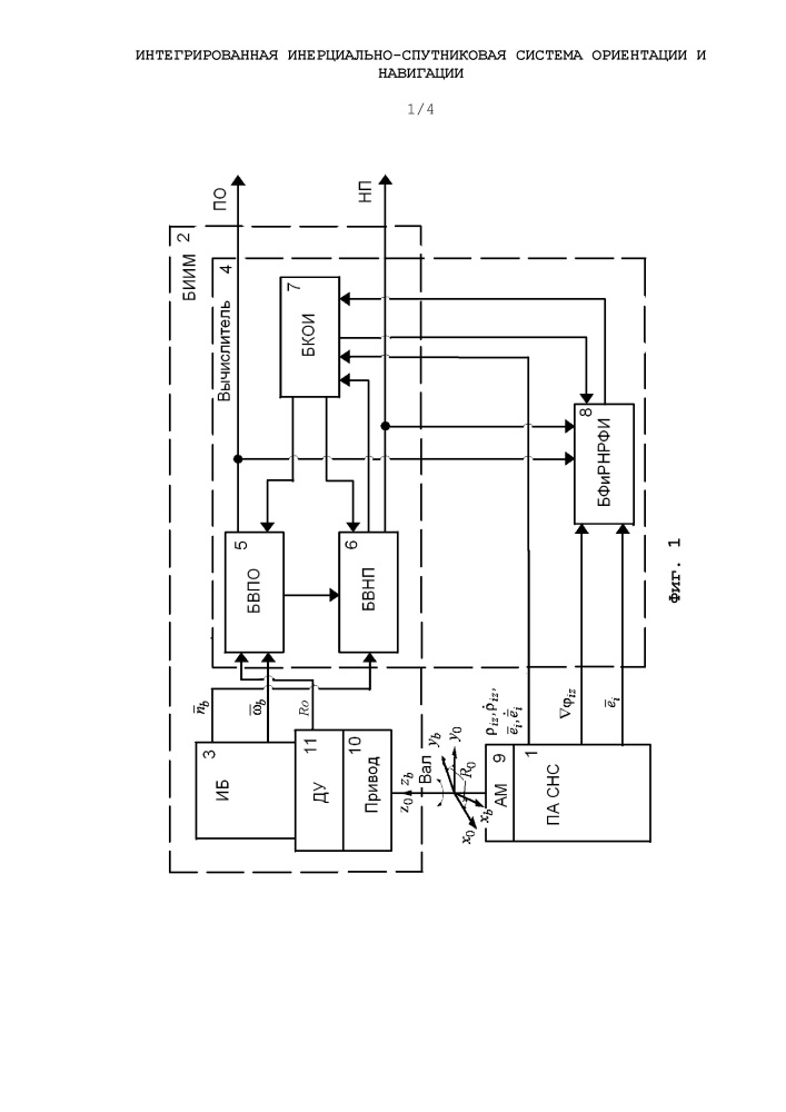 Интегрированная инерциально-спутниковая система ориентации и навигации (патент 2633703)