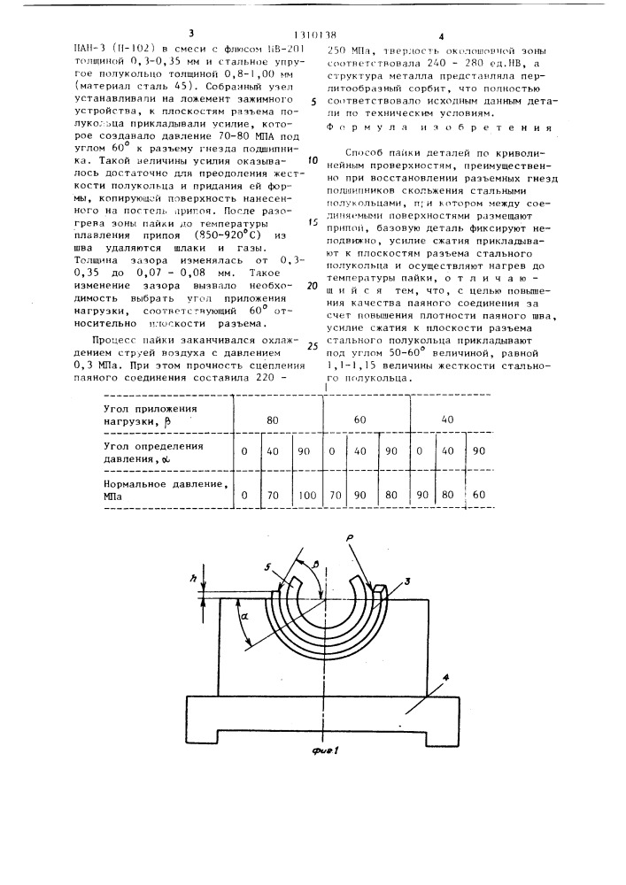 Способ пайки деталей по криволинейным поверхностям (патент 1310138)