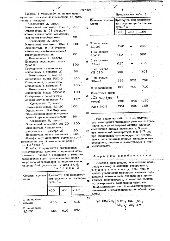 Клеевая композиция (патент 737430)