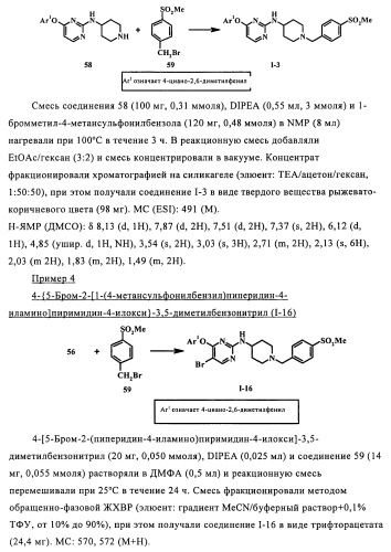 Производные 2-(пиперидин-4-ил)-4-фенокси- или фениламинопиримидина в качестве ненуклеозидных ингибиторов обратной транскриптазы (патент 2469032)