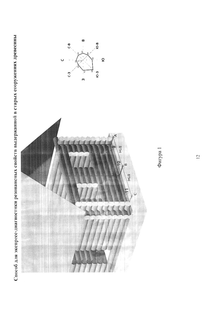 Способ для экспресс-диагностики резонансных свойств выдержанной в старых сооружениях древесины (патент 2665149)