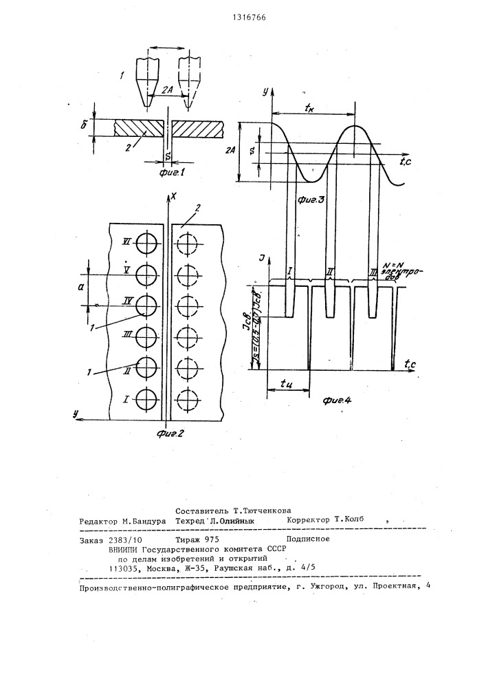 Способ многоэлектродной сварки (патент 1316766)