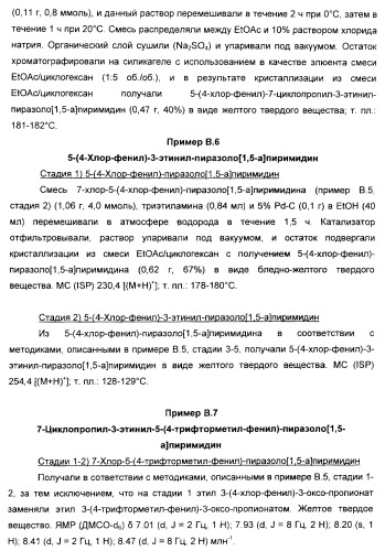 Производные ацетиленил-пиразоло-пиримидина в качестве антагонистов mglur2 (патент 2412943)