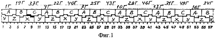 Двухслойная петлевая m=3-фазная обмотка электрических машин в z=171 пазах, 2p=34 полюсах (патент 2312443)