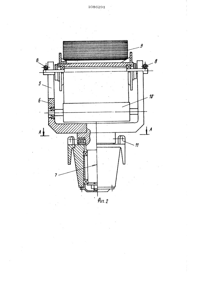 Устройство для намотки рулонных материалов на трубопровод (патент 1086291)