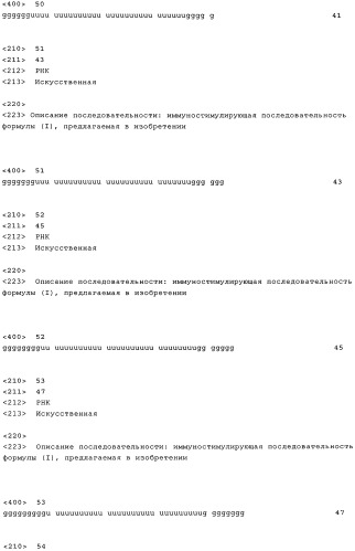 Нуклеиновая кислота формулы (i): glxmgn или (ii): glxmgn, предназначенная для применения прежде всего в качестве иммуностимулятора/адъюванта (патент 2487938)