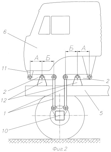 Подвеска кабины транспортного средства (варианты) (патент 2414373)