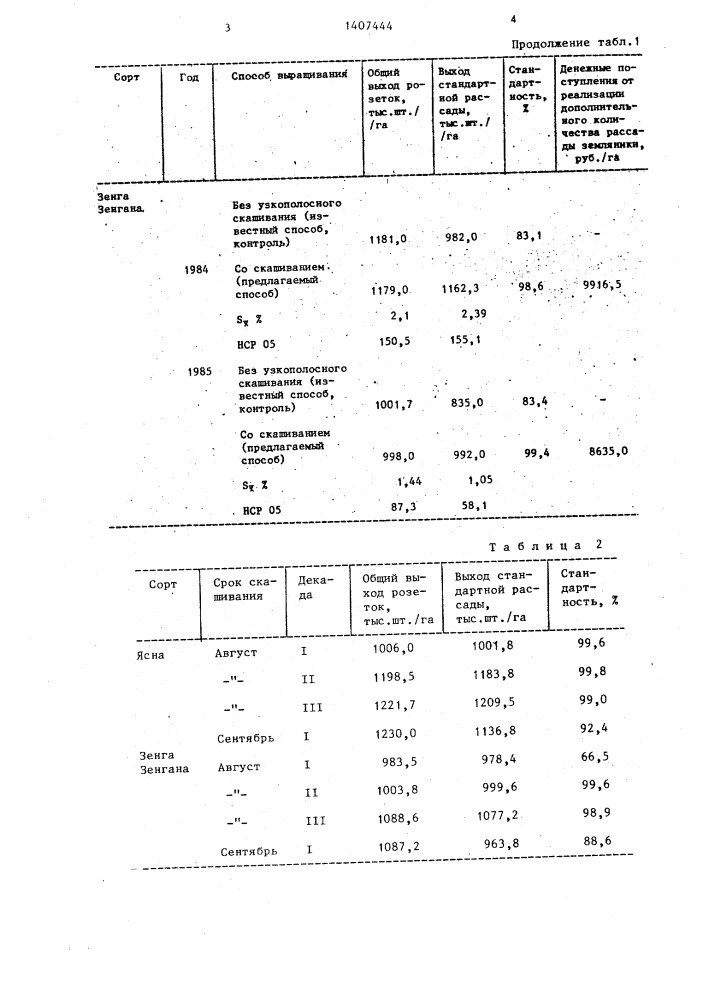 Способ выращивания рассады земляники (патент 1407444)