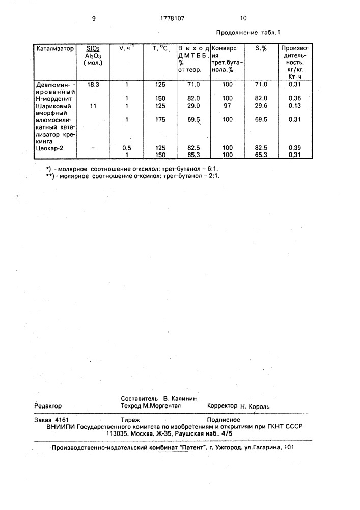 Способ получения 1,2-диметил-4-трет-бутилбензола (патент 1778107)