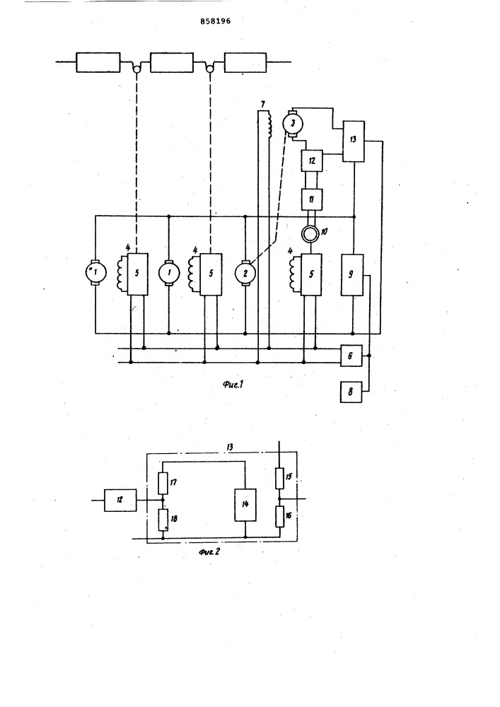 Многодвигательный электропривод поточной линии (патент 858196)