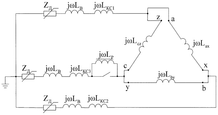 Способ регулирования мощности дуговой трехэлектродной электропечи переменного тока с применением однофазных управляемых реакторов (патент 2432718)