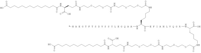 Дважды ацилированные производные glp-1 (патент 2559540)