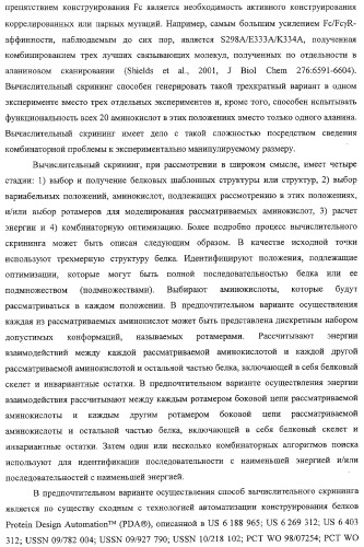 Антитело, содержащее fc-вариантную часть (варианты), фармацевтическая композиция, содержащая антитело, и способ лечения млекопитающего (патент 2325186)