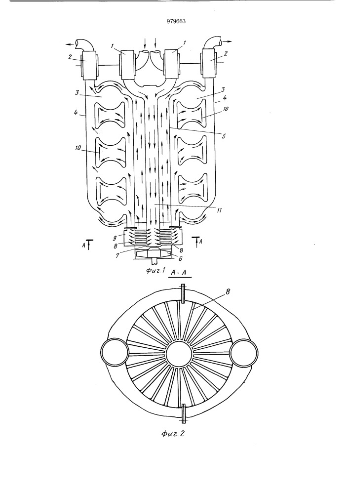 Система воздушного охлаждения v-образного двигателя внутреннего сгорания и наддувочного воздуха (патент 979663)