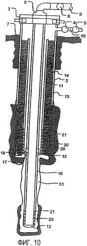 Способ и система для цементирования обсадной колонны в стволе скважины с обратной циркуляцией цементного раствора (патент 2351746)