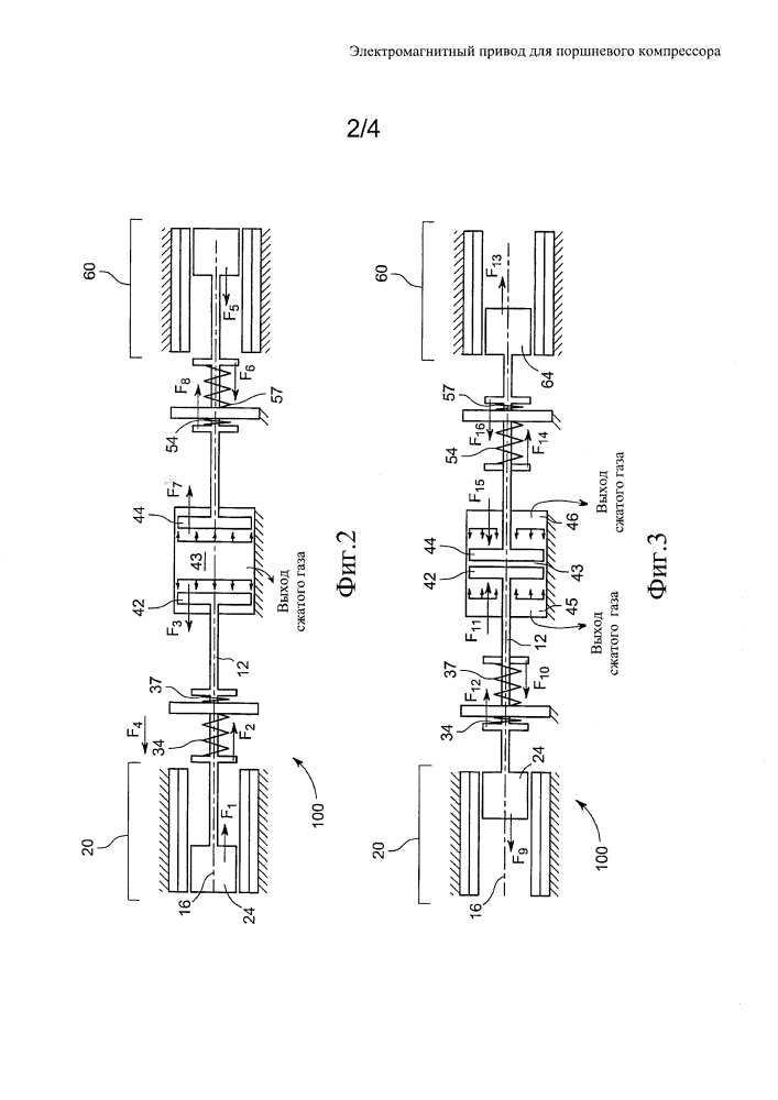 Электромагнитный привод для поршневого компрессора (патент 2623010)