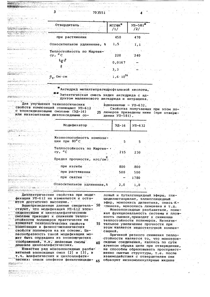 Эпоксидная композиция (патент 703551)