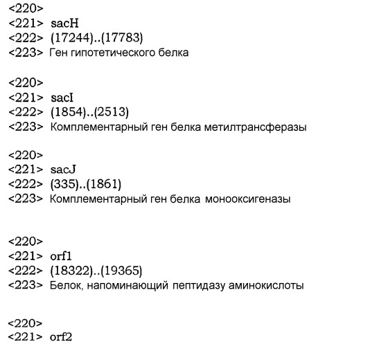 Генный кластер, участвующий в биосинтезе сафрацина, и его применение в генной инженерии (патент 2385935)