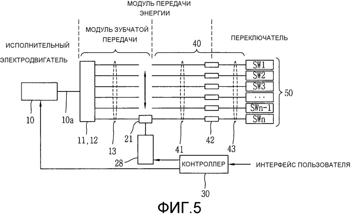 Общая исполнительная система с множеством переключателей для распределительного устройства (патент 2537842)