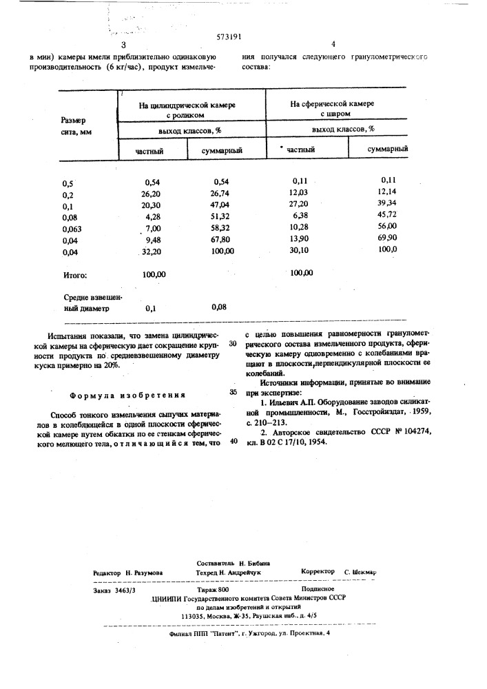 Способ тонкого измельчения сыпучих материалов (патент 573191)