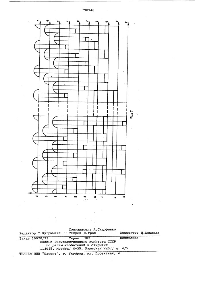 Преобразователь числа оборотоввала b код (патент 798946)