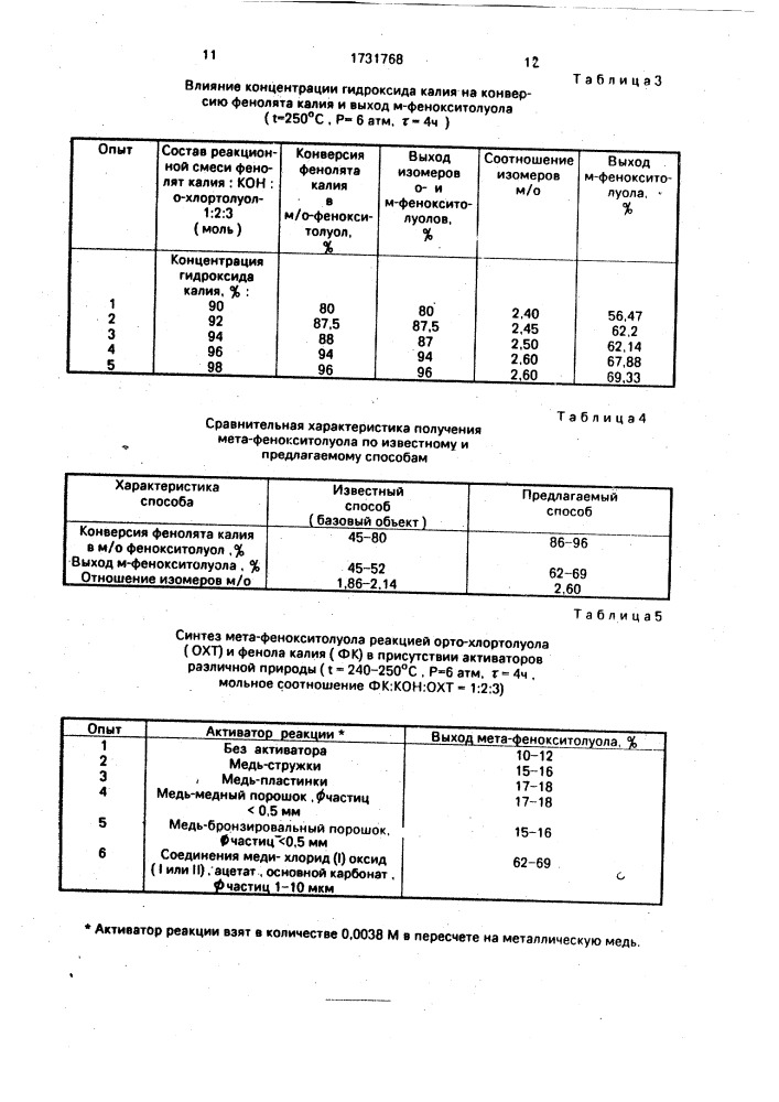 Способ получения м-фенокситолуола (патент 1731768)