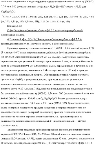 Производные 2,3,4,9-тетрагидро-1h-карбазола в качестве антагонистов рецептора crth2 (патент 2404163)