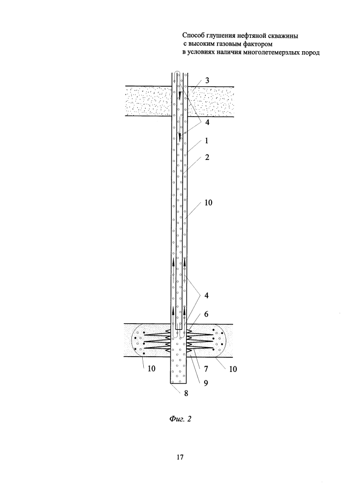 Способ глушения нефтяной скважины с высоким газовым фактором в условиях наличия многолетнемерзлых пород (патент 2616632)