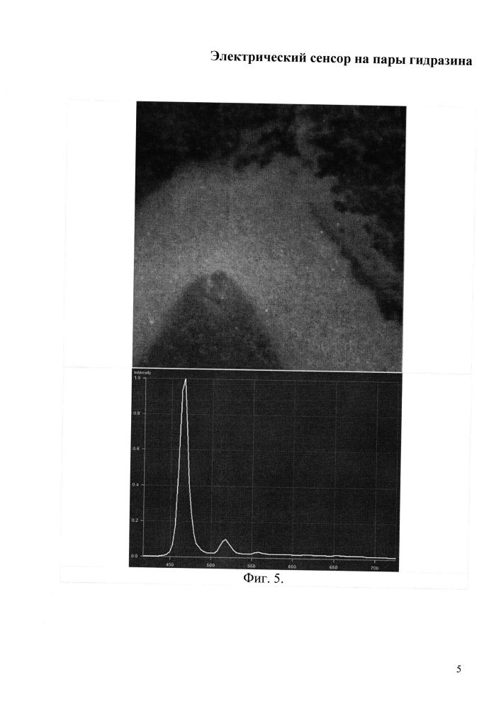 Электрический сенсор на пары гидразина (патент 2646419)