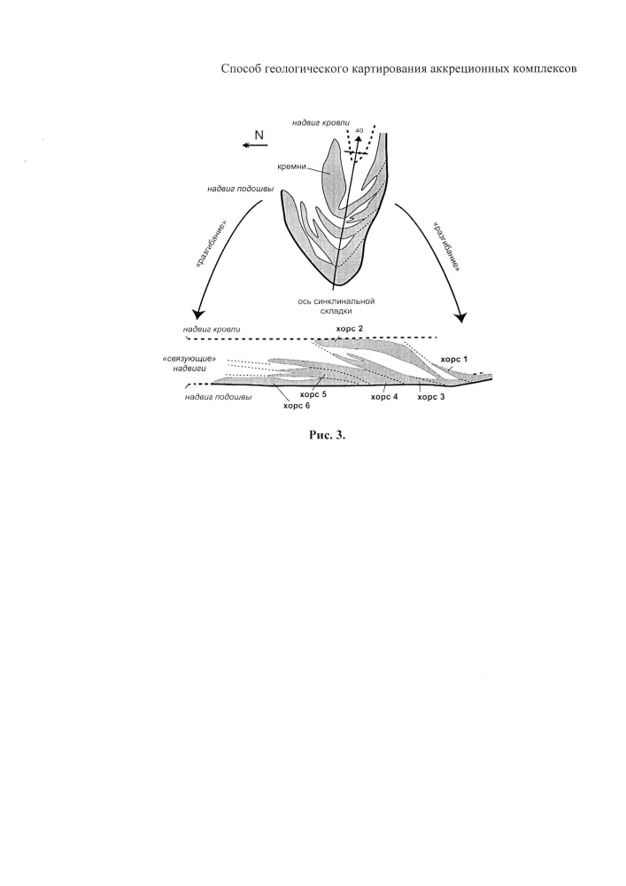 Способ геологического картирования аккреционных комплексов (патент 2667329)