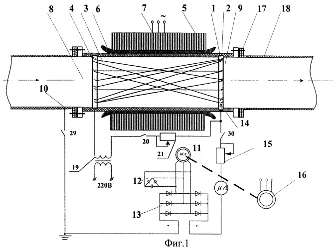 Устройство для отвода зарядов из потока углеводородов (патент 2400021)