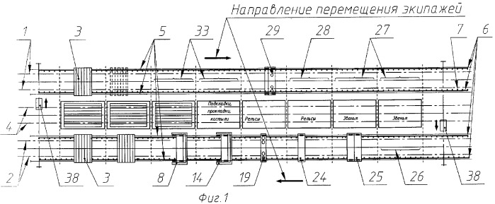 Линия сборки рельсовых звеньев на деревянных шпалах (патент 2357036)