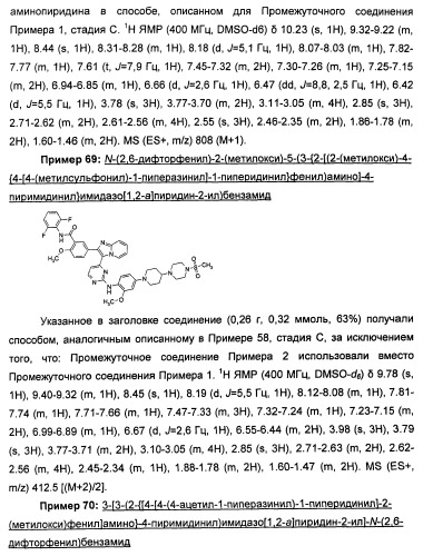 Имидазопиридиновые ингибиторы киназ (патент 2469036)