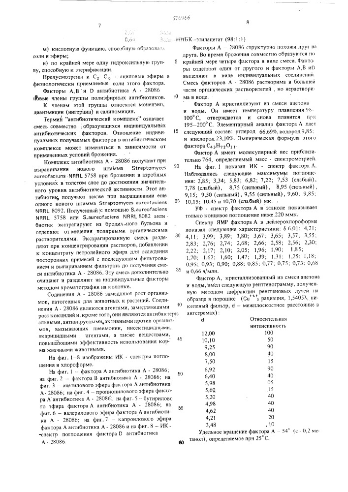 Способ получения антибиотического комплекса а-28086 (патент 576966)