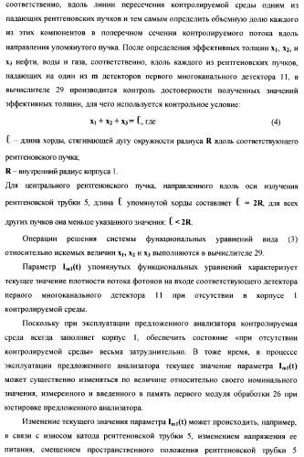Рентгенофлуоресцентный анализатор компонентного состава и скоростных параметров трехкомпонентного потока (патент 2377545)