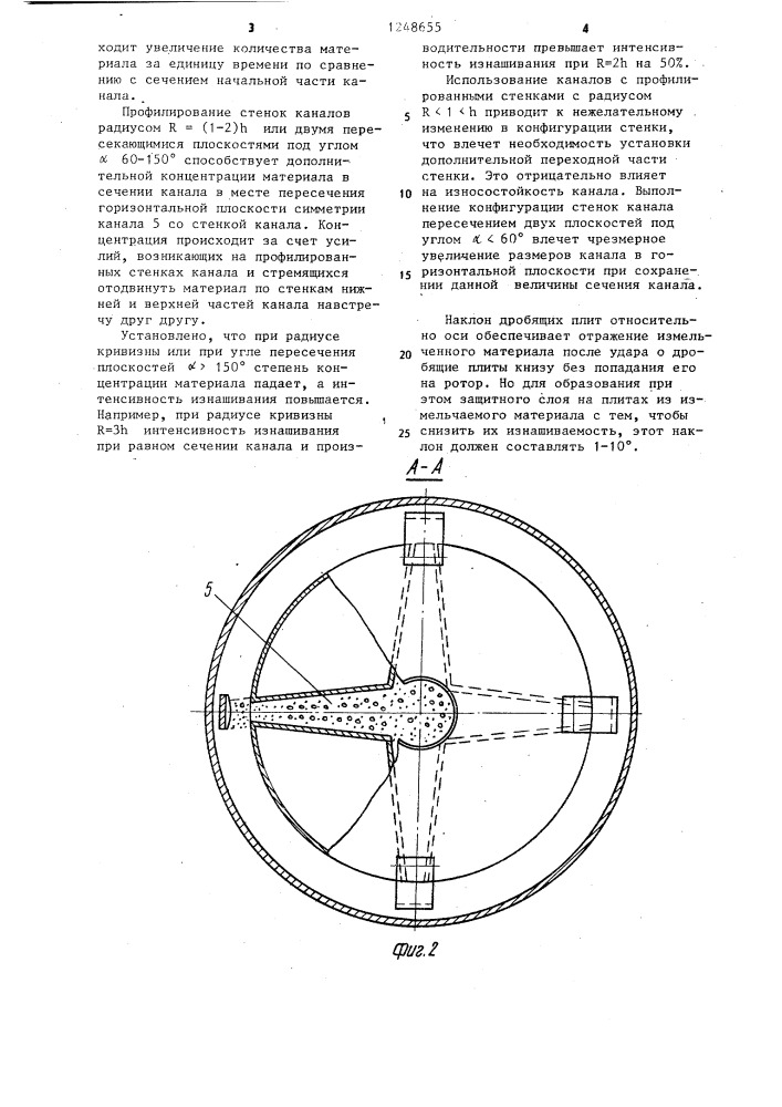 Центробежно-ударная мельница (патент 1248655)