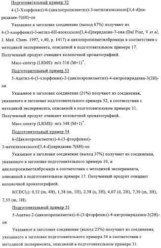 Производные пиридазин-3(2h)-она в качестве ингибиторов фосфодиэстеразы 4 (pde4), способ их получения, фармацевтическая композиция и способ лечения (патент 2326869)