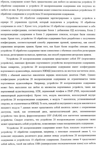 Устройство воспроизведения содержания, способы и программы управления воспроизведением содержания (патент 2310908)