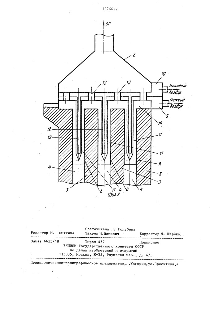 Стекловаренная печь (патент 1276627)