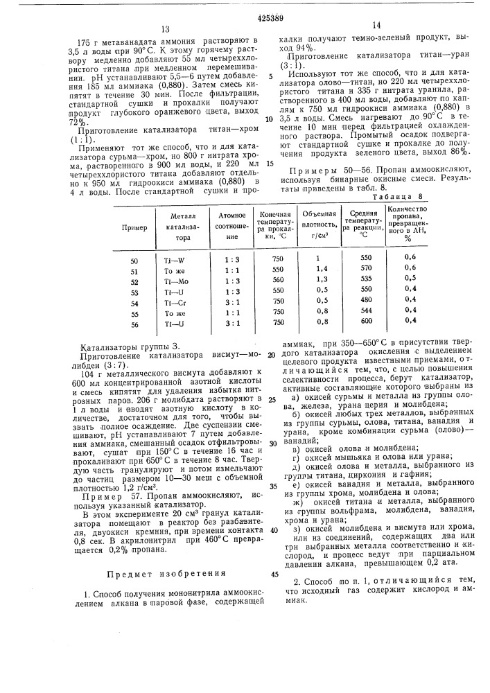 Способ получения мононитрила (патент 425389)