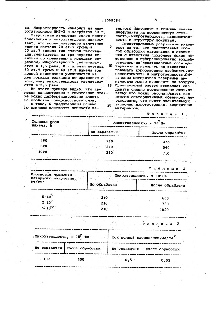 Способ обработки материалов (патент 1055784)