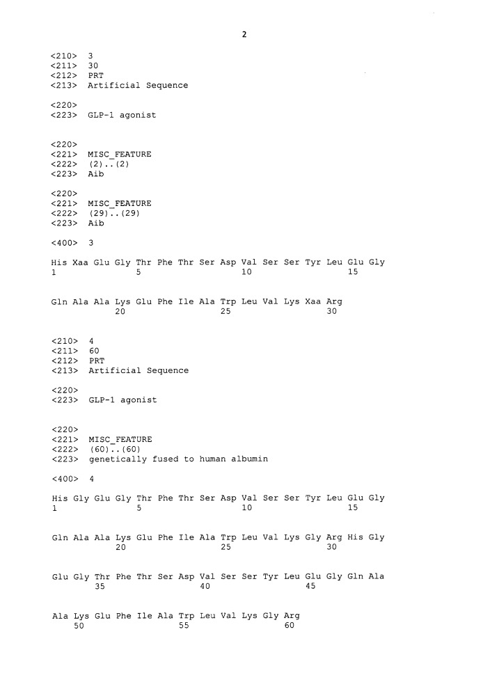 Применение долгодействующих пептидов glp-1 (патент 2657573)
